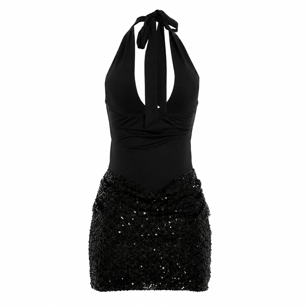 Veloura Sculpt Halter Dress