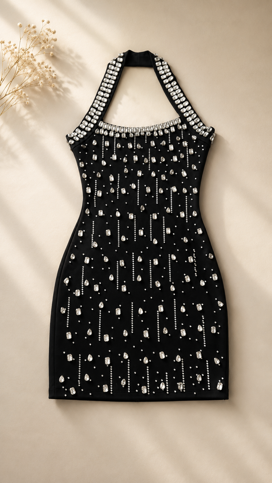 Noire Crystal Mini Dress