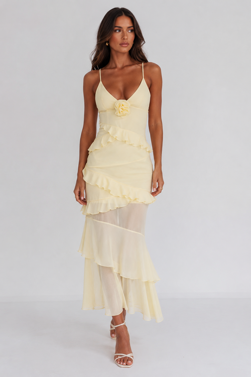 Elise Ruffle Maxi Dress