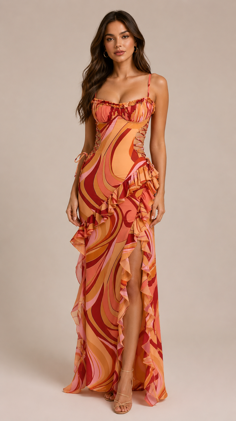 Sienna Floral Chiffon Maxi Dress
