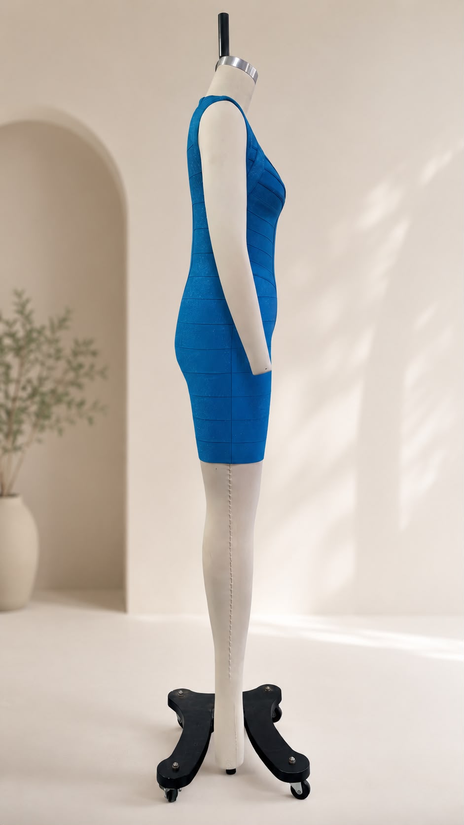 Peacock Blue Bandage Bodycon Dress