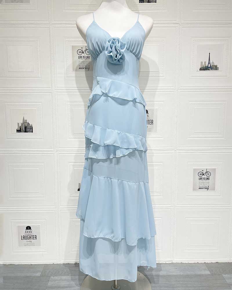 Elise Ruffle Maxi Dress
