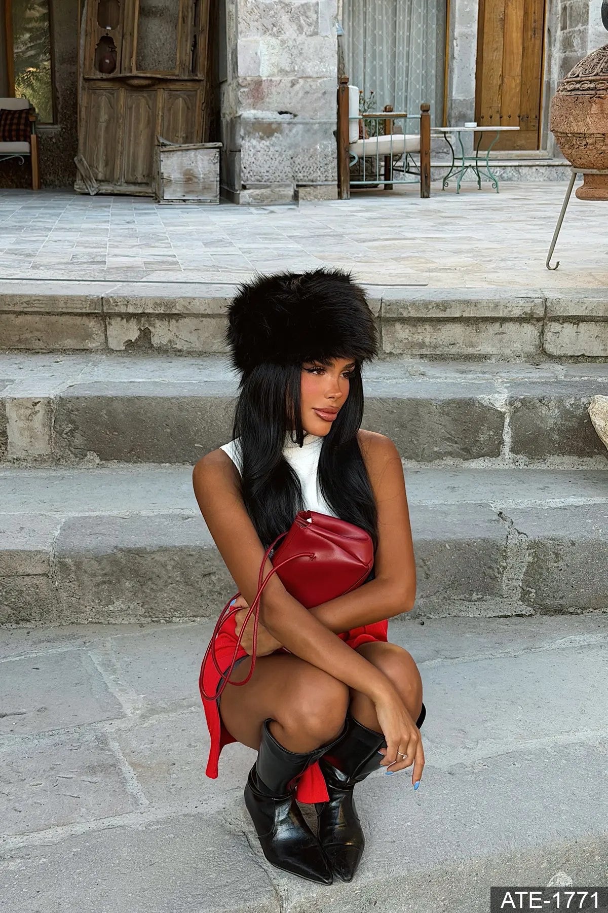 Black Fur Hat