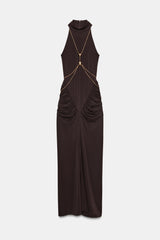 Chain Detail Silhouette Dress