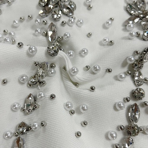 Crystal Beaded Halter Keyhole Gown
