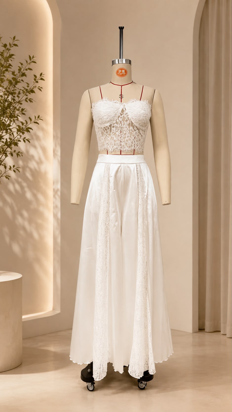 Lace Bandeau Top & Trousers Set