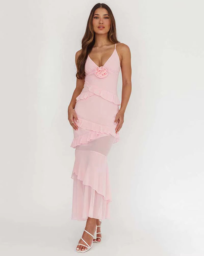 Elise Ruffle Maxi Dress
