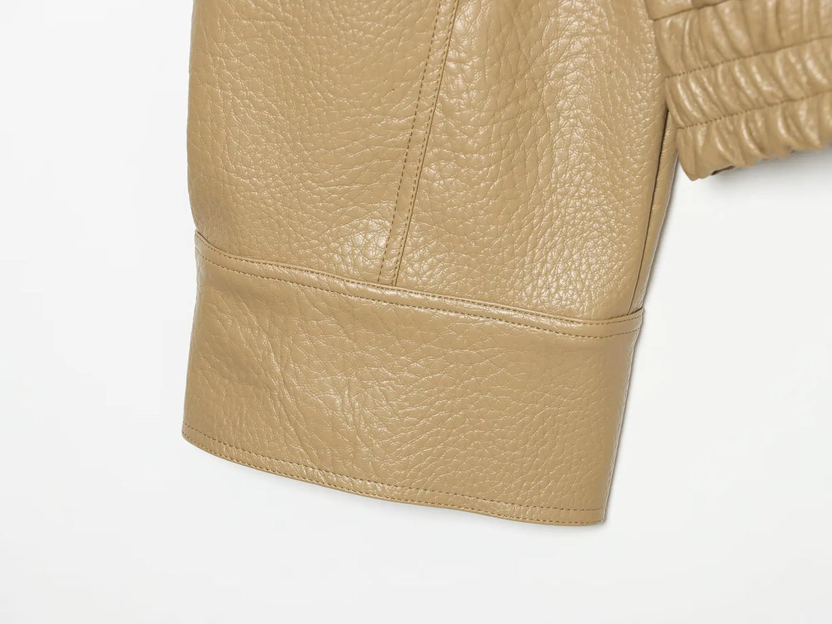 Ludmila Pebbled Leather Jacket