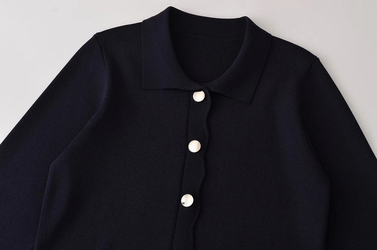 Ingeborg Scallop-Hem Cardigan