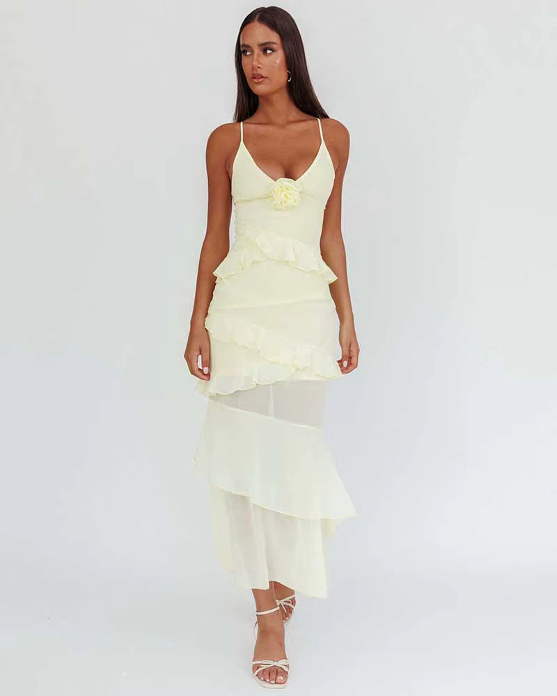 Elise Ruffle Maxi Dress