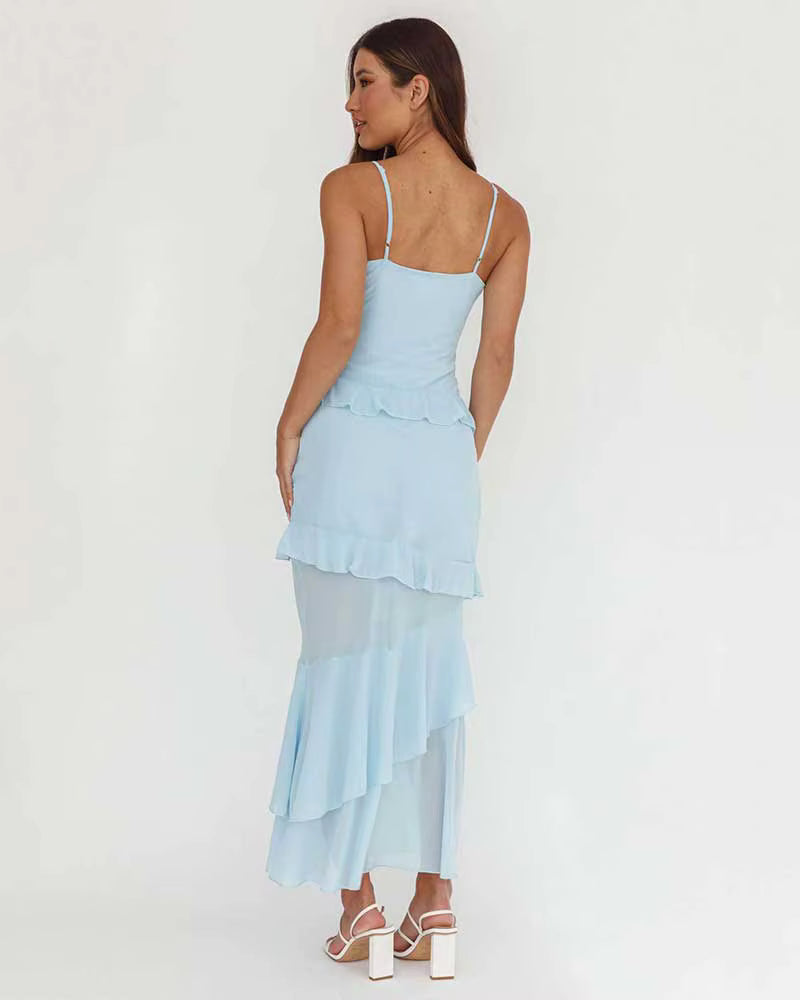 Elise Ruffle Maxi Dress