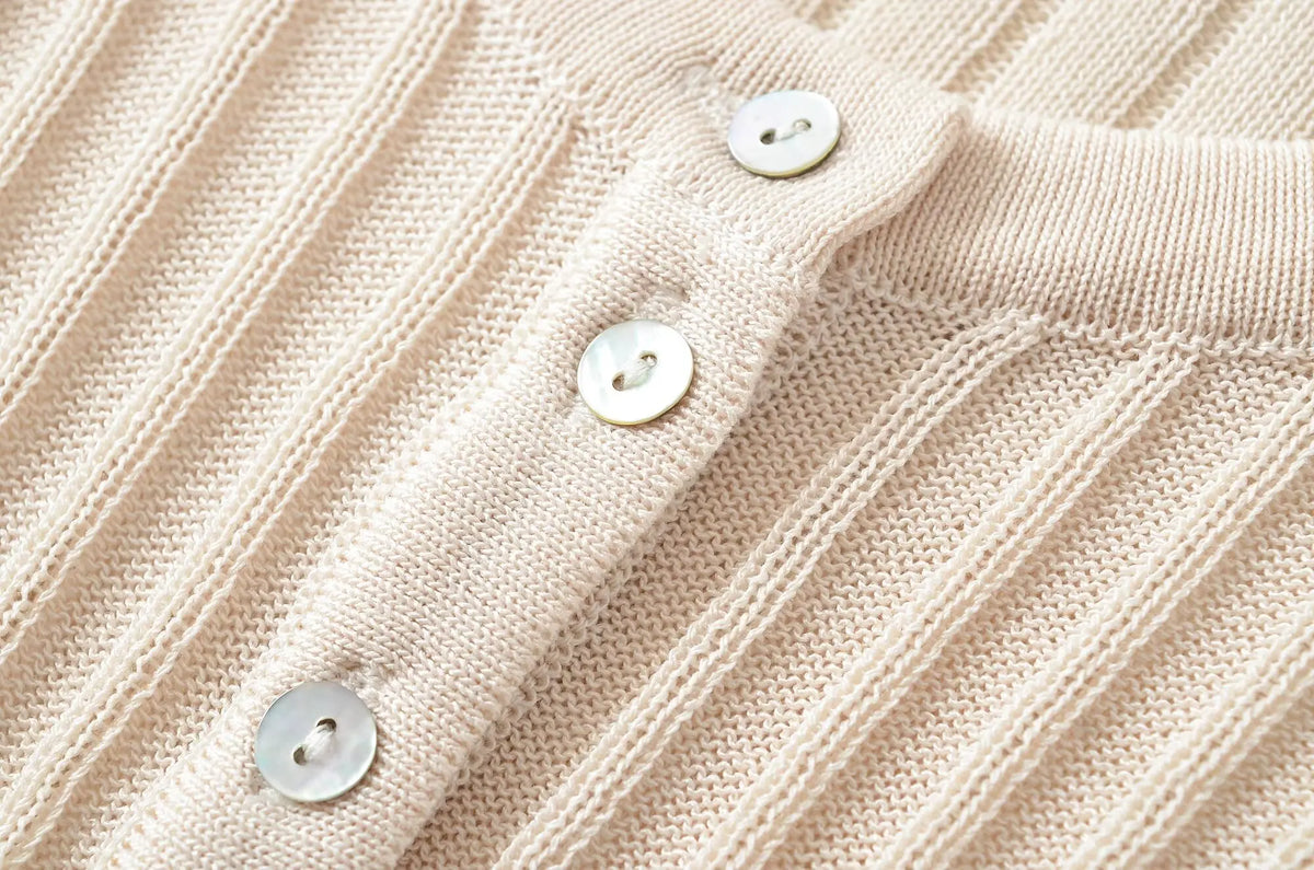 Fenella Ribbed Button Top