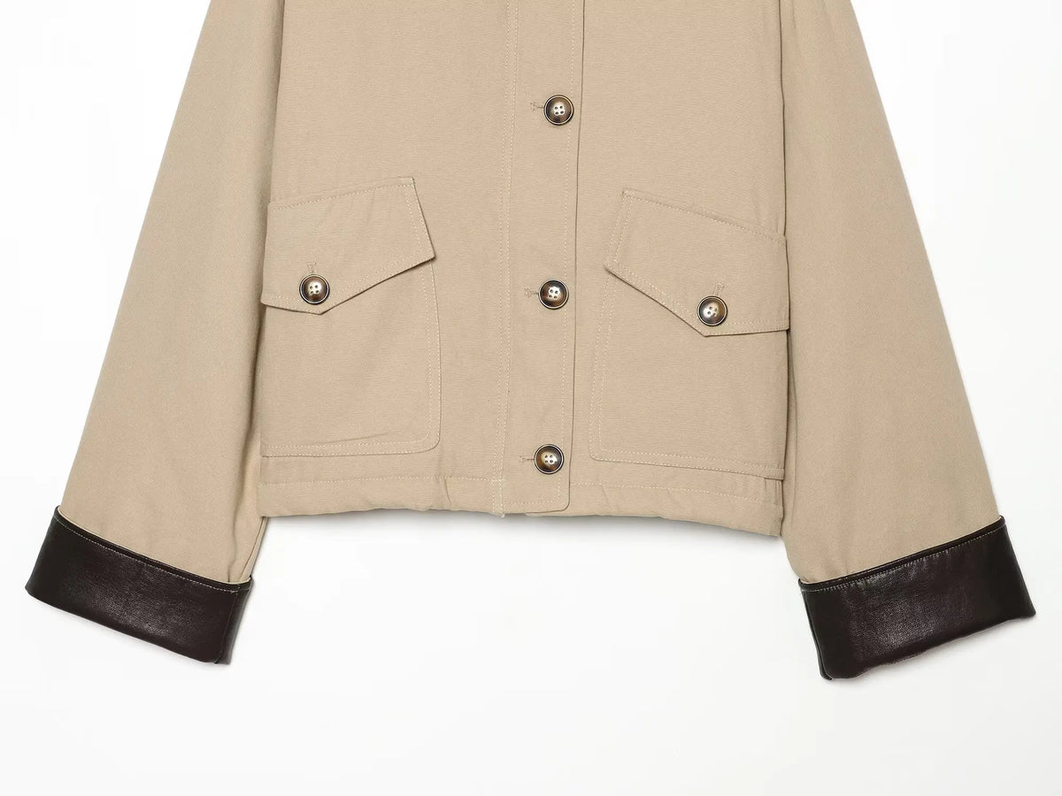 Rosalba Contrast-Collar Jacket