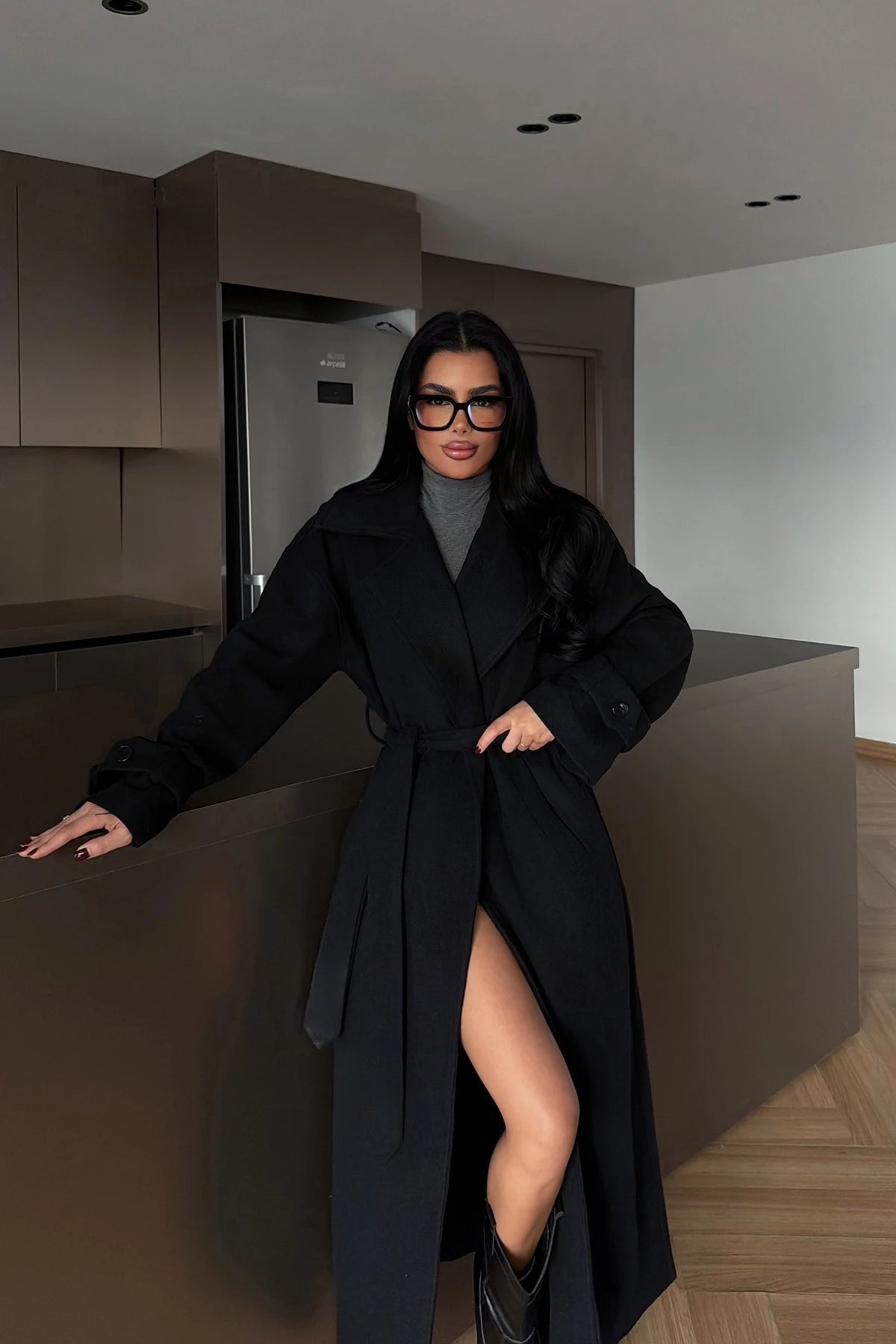 Black Mathily Coat