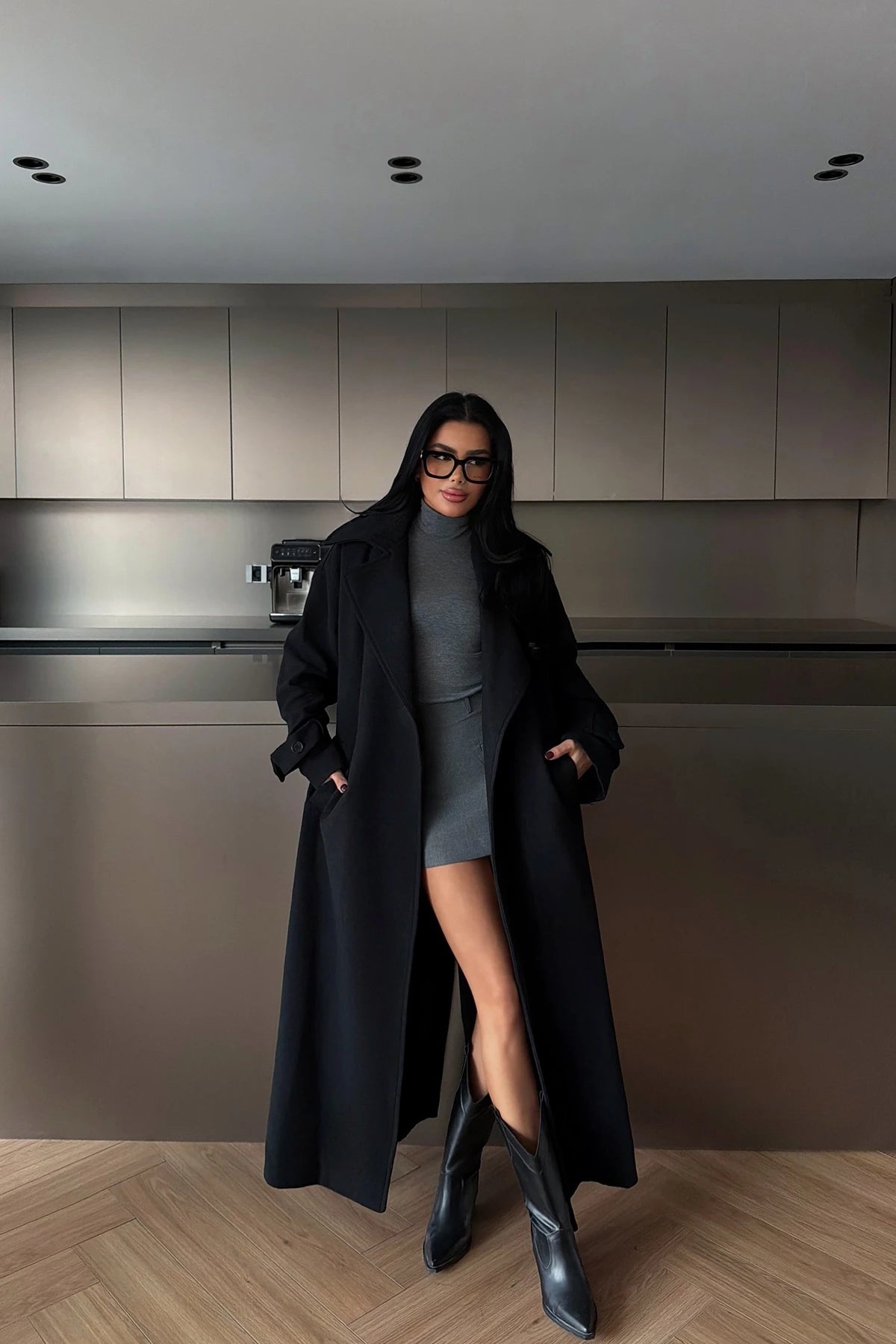 Black Mathily Coat