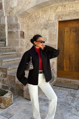 Black Jacket with Zipper Detail