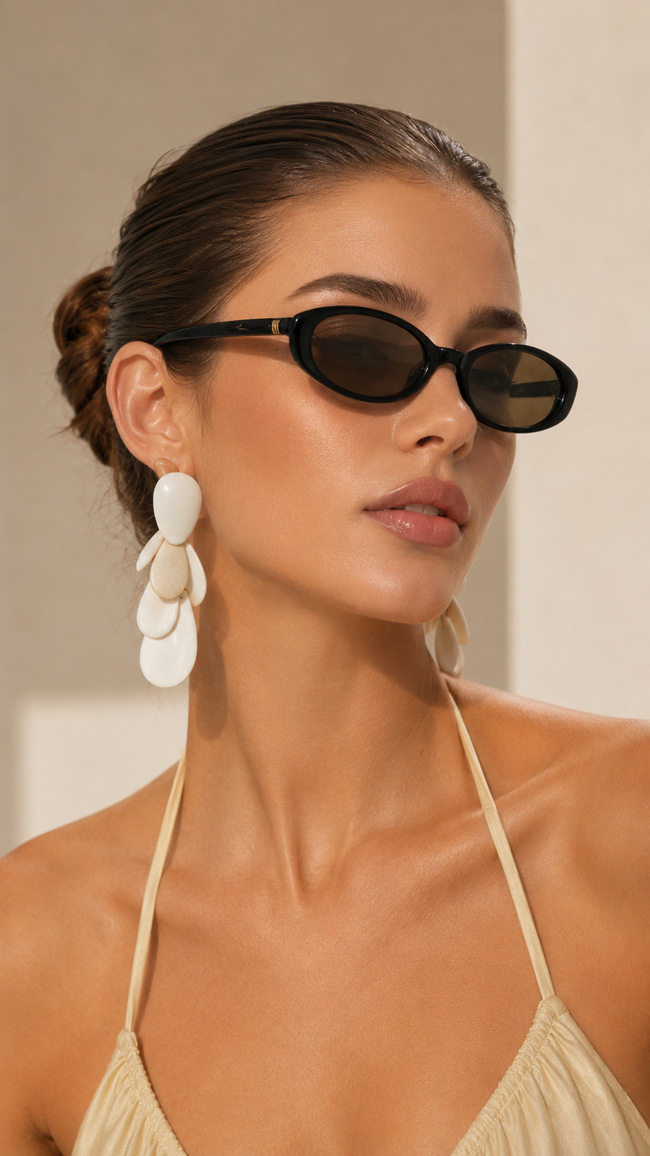 Slim Rectangle Retro Sunglasses