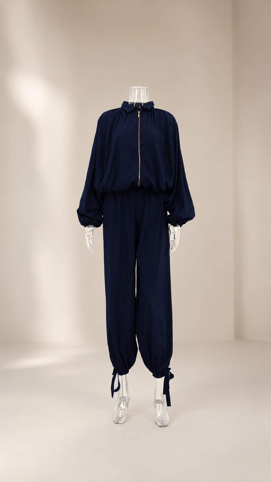 Zip Collar Top and Jogger Set
