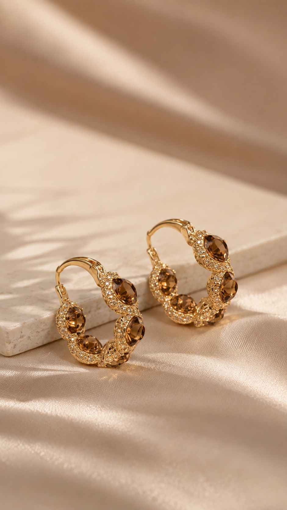 Zircon Huggie Hoop Earrings