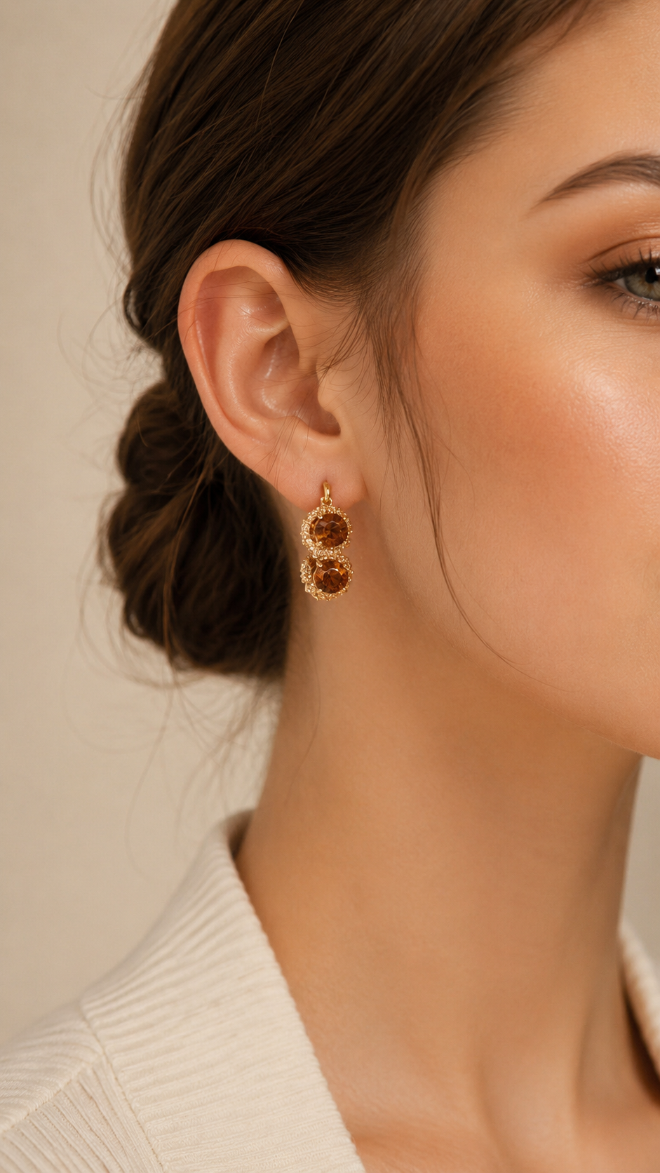 Zircon Huggie Hoop Earrings