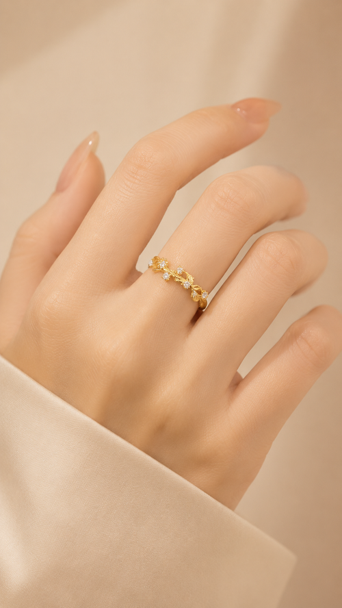 Vine Wrap Zircon Ring