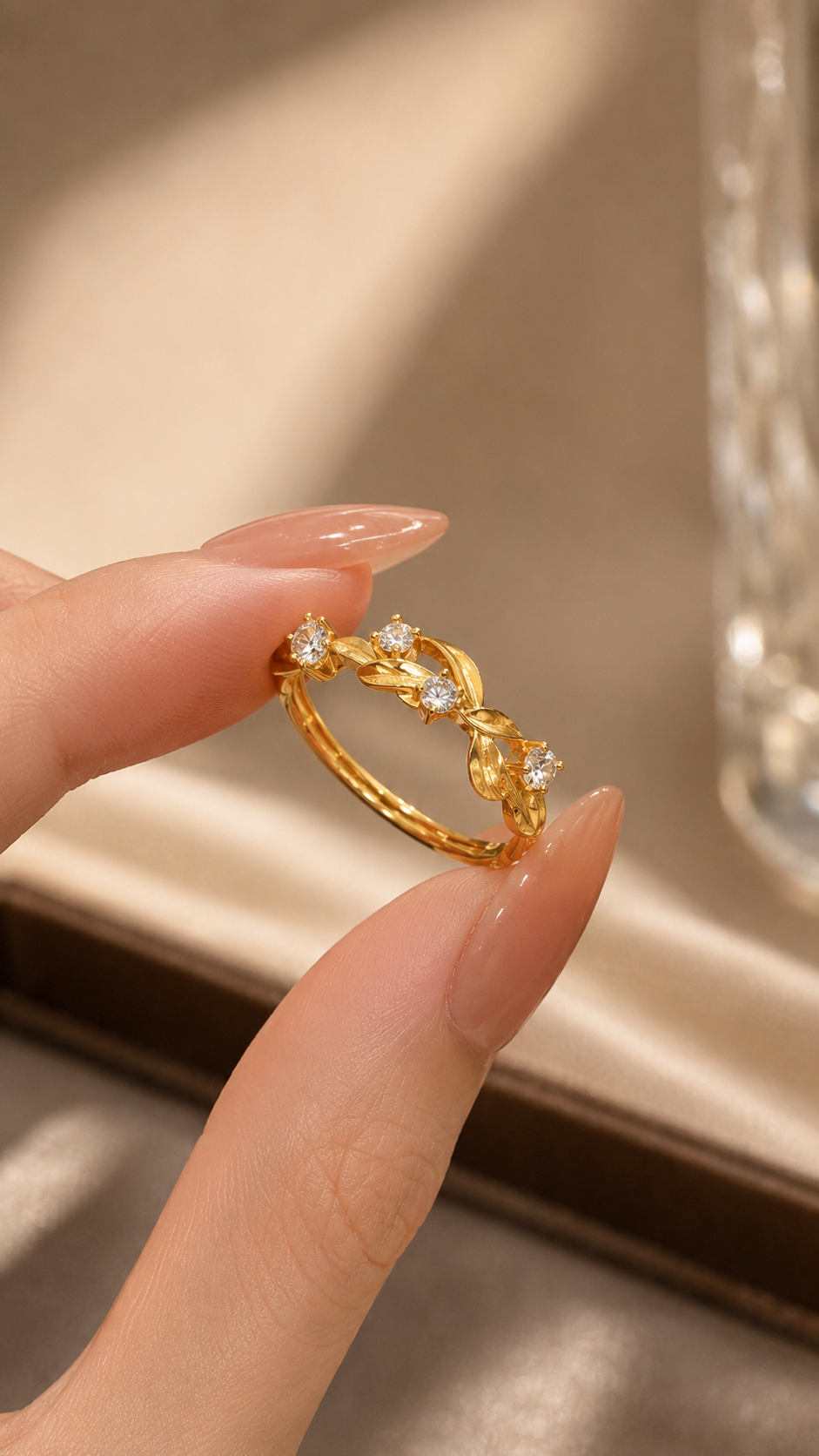 Vine Wrap Zircon Ring