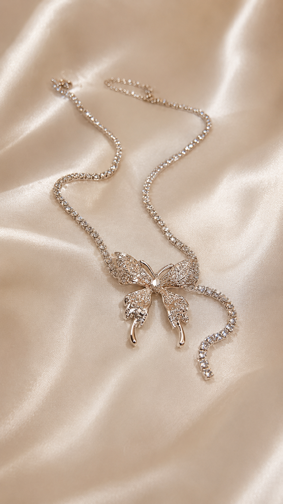 Nova Crystal Butterfly Choker Necklace