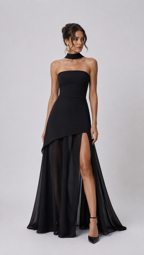 Zyra Mesh Maxi Dress