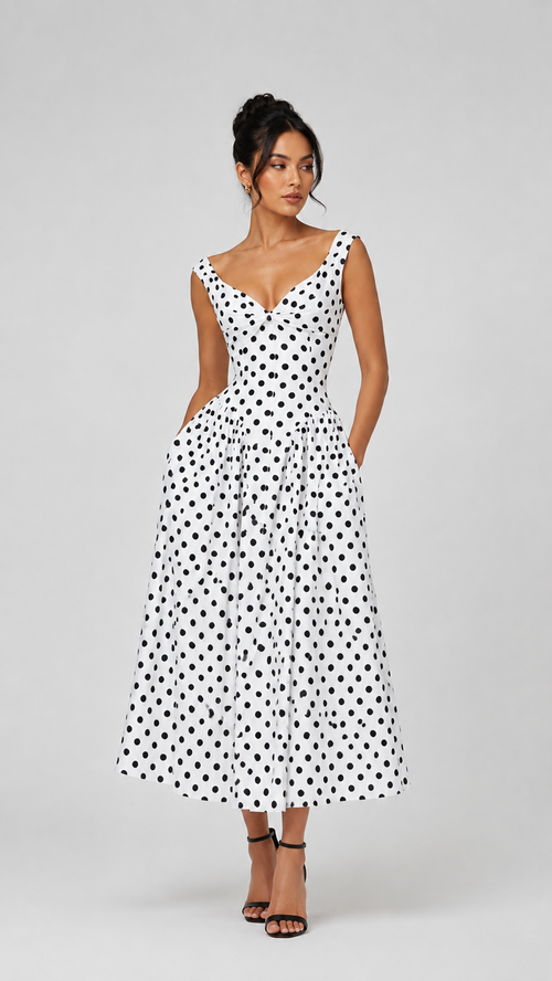 Colette Polka Dot Maxi Dress