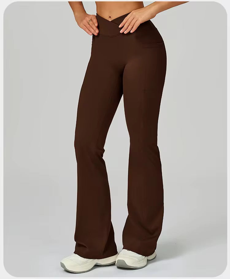 High-Waist Flared Active Leggings