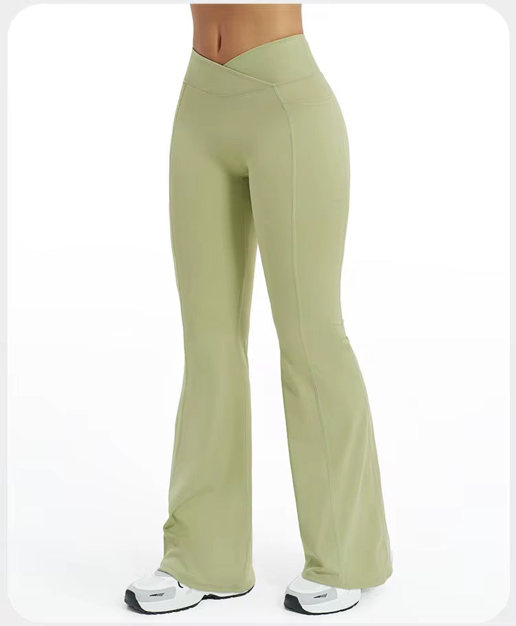 High-Waist Flared Active Leggings