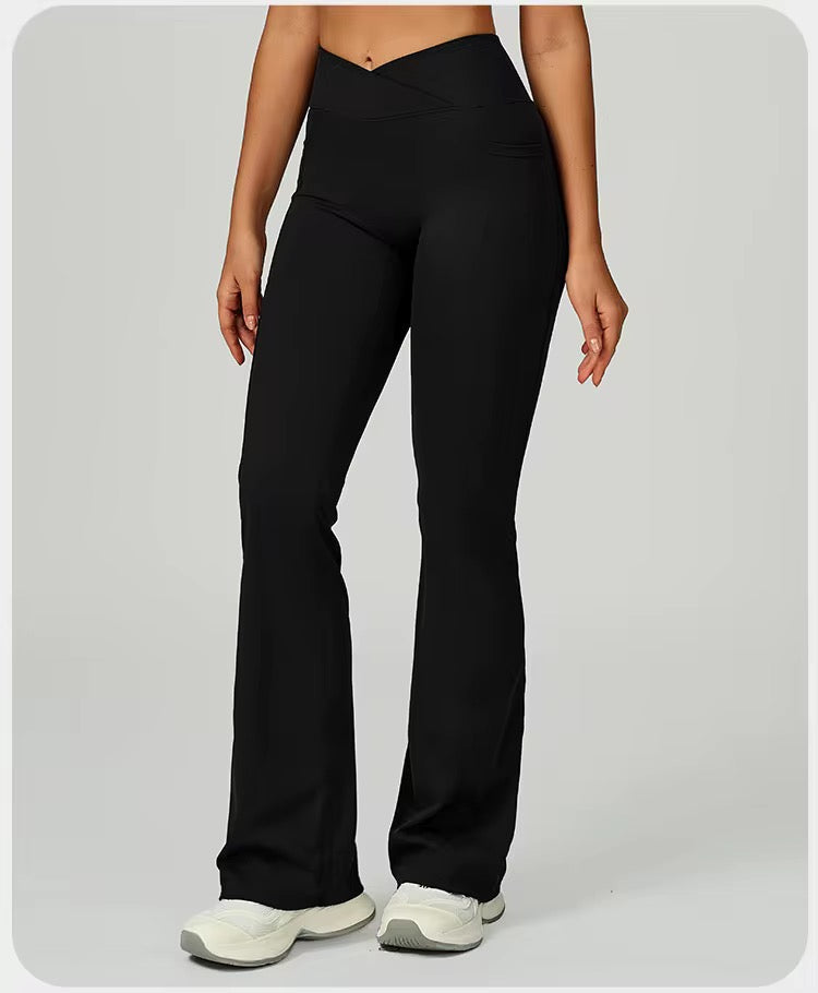 High-Waist Flared Active Leggings