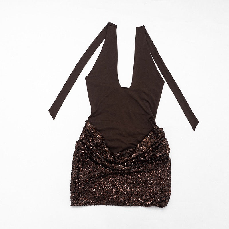 Veloura Sculpt Halter Dress