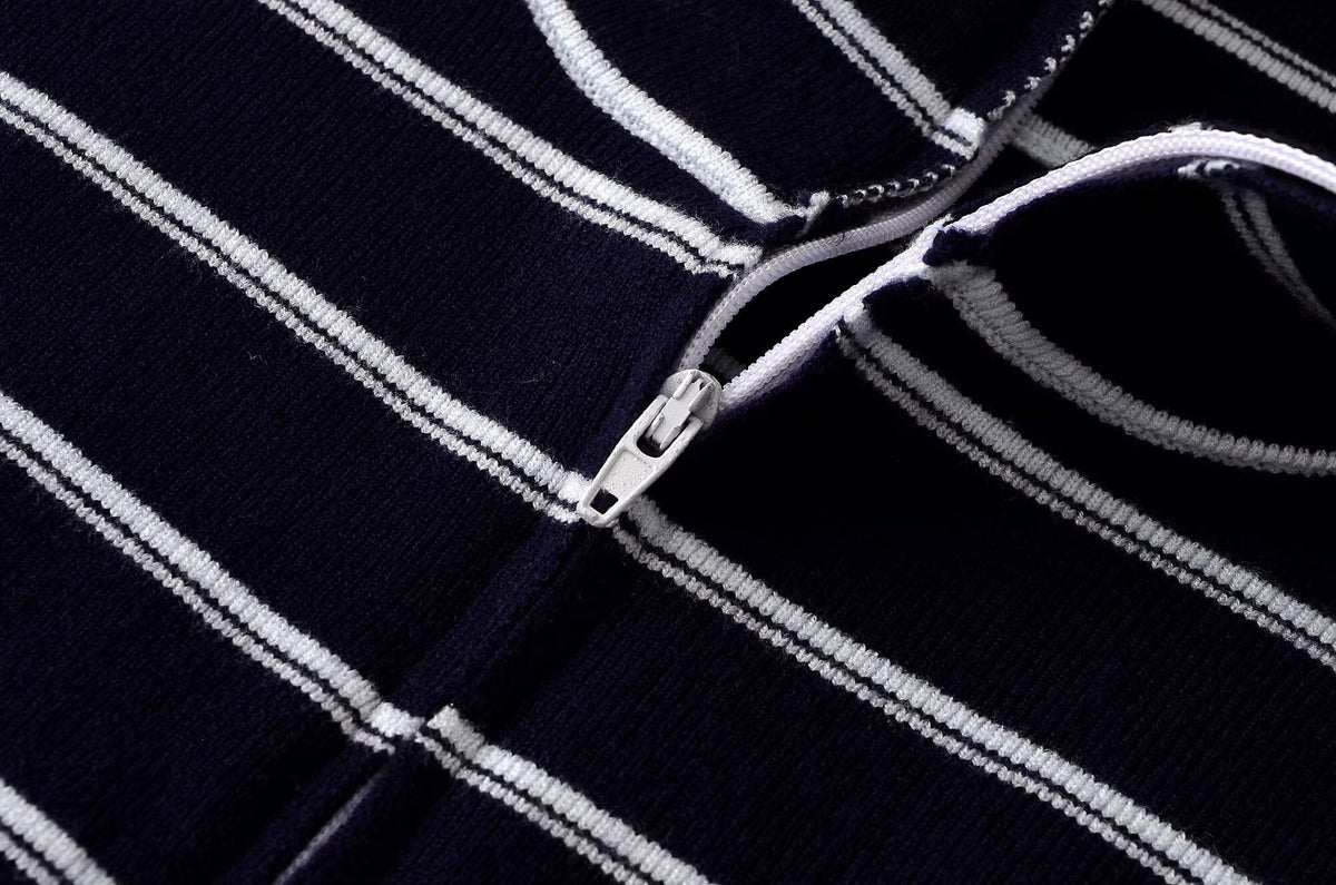 Hermione Striped Zip Knit