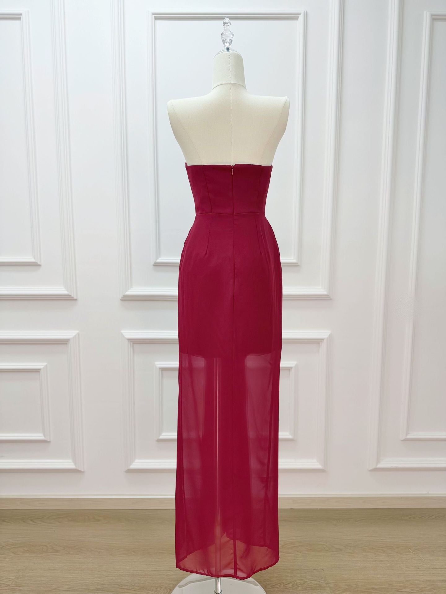Solene Draped Chiffon Cape Maxi Dress