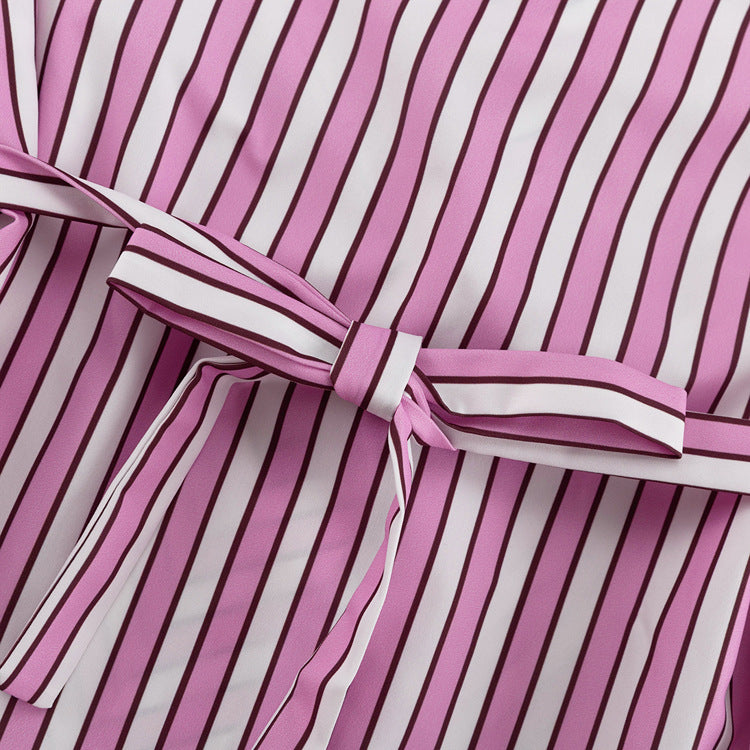 Striped Shirt and Shorts Set