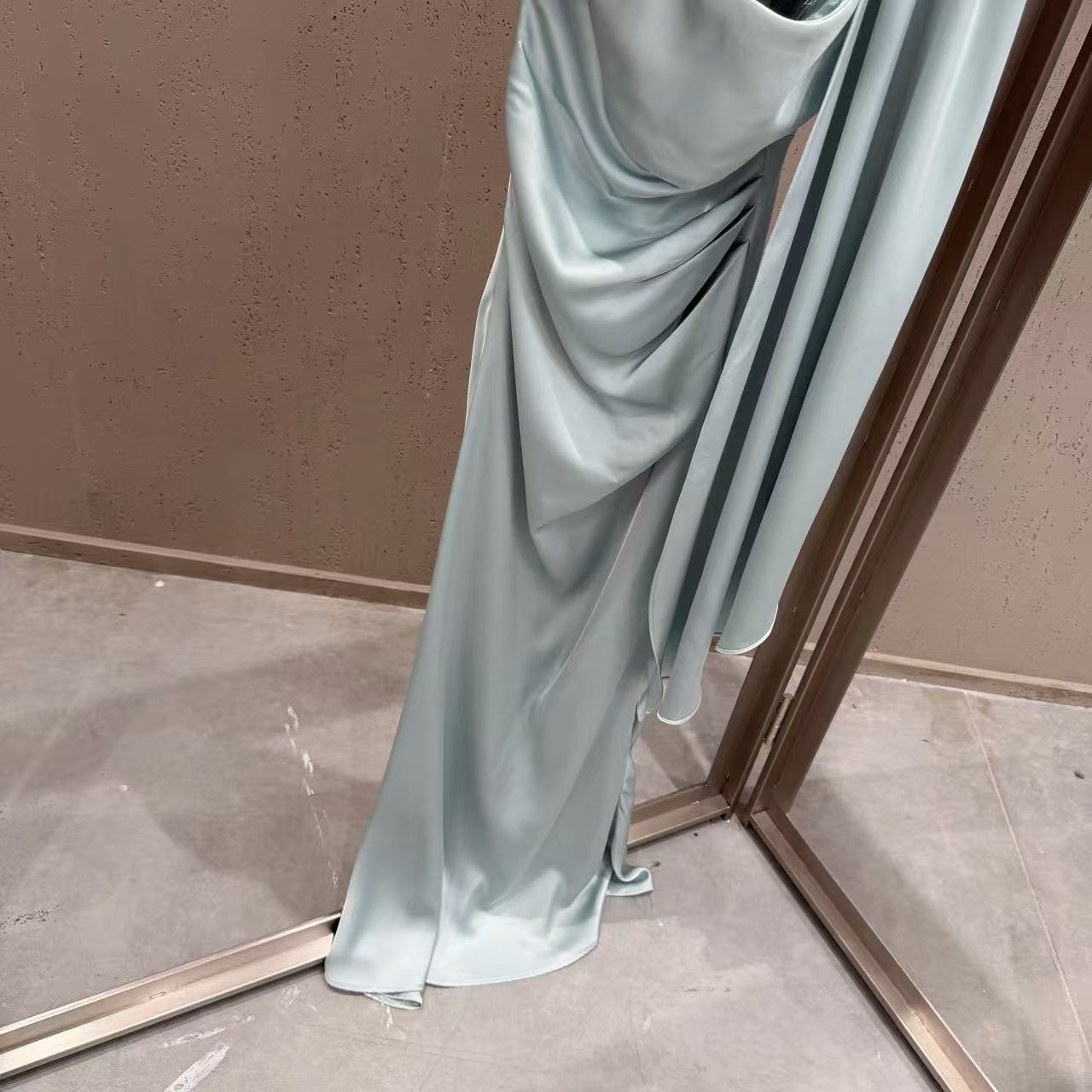 Celeste Draped Satin Gown