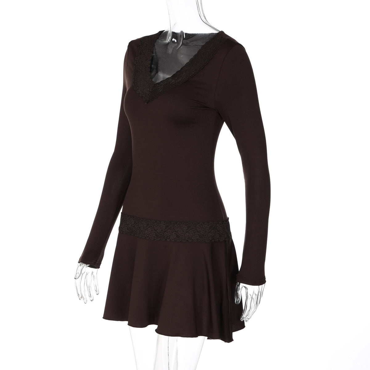 Cleo Ribbed Flounce Dress