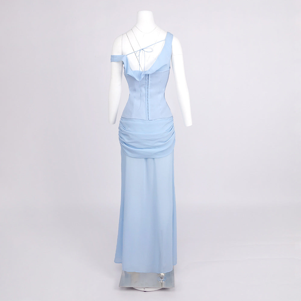 Ethereal Sculpt Mesh Dress