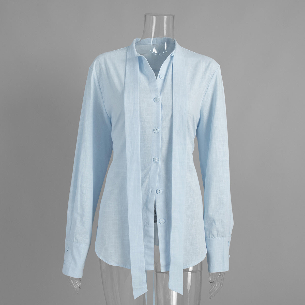 Amalie Lace-Back Tie-Waist Shirt