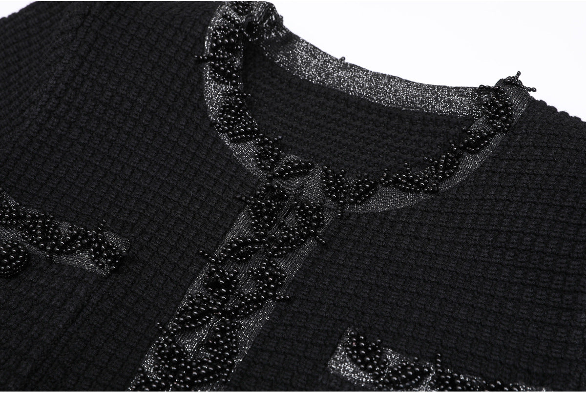 Vivienne Beaded Peplum Knit Maxi Dress