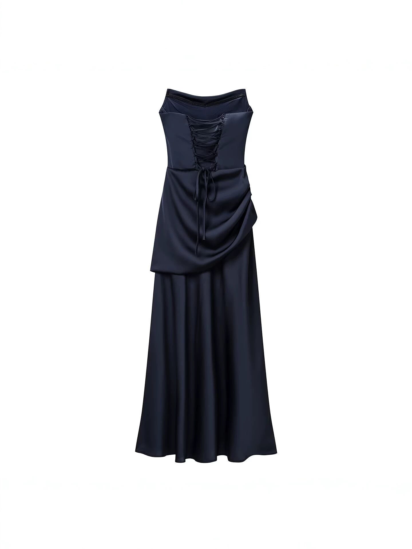 Elara Ribbon Satin Maxi Dress