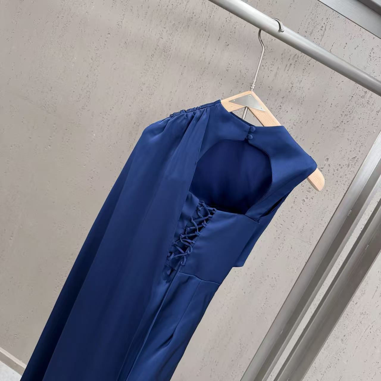 Celeste Draped Satin Gown