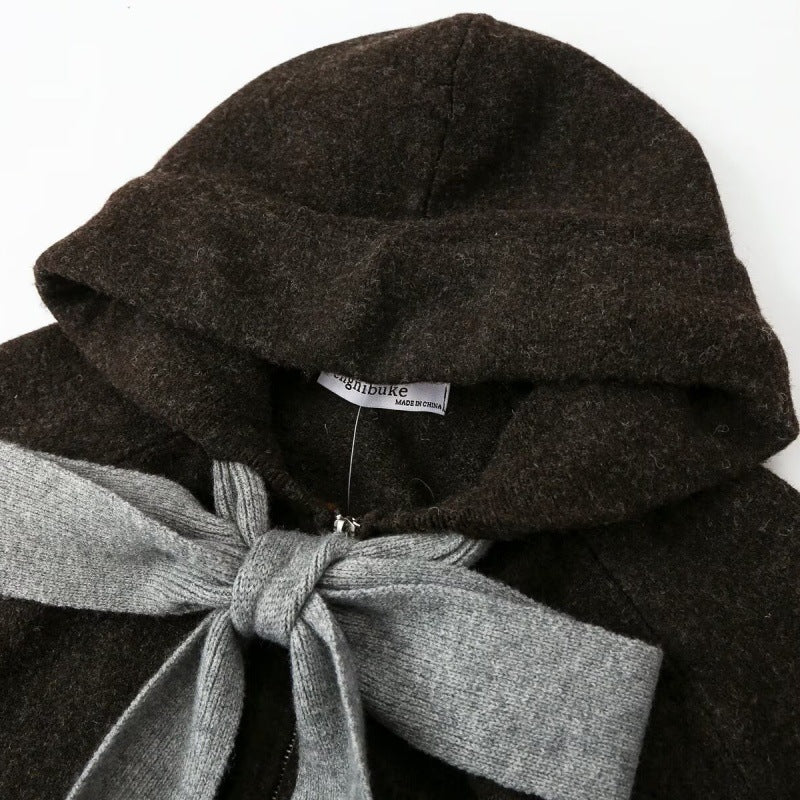 Marta Bow-Scarf Cardigan