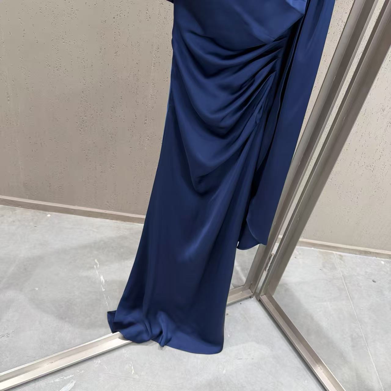 Celeste Draped Satin Gown