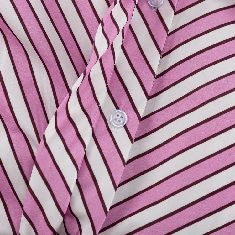 Striped Shirt and Shorts Set
