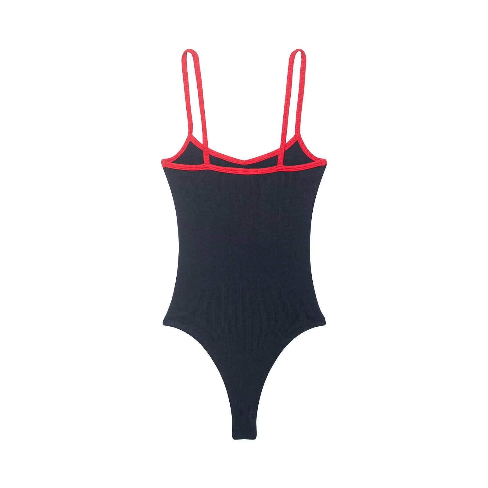 Contrast Trim Strappy Bodysuit