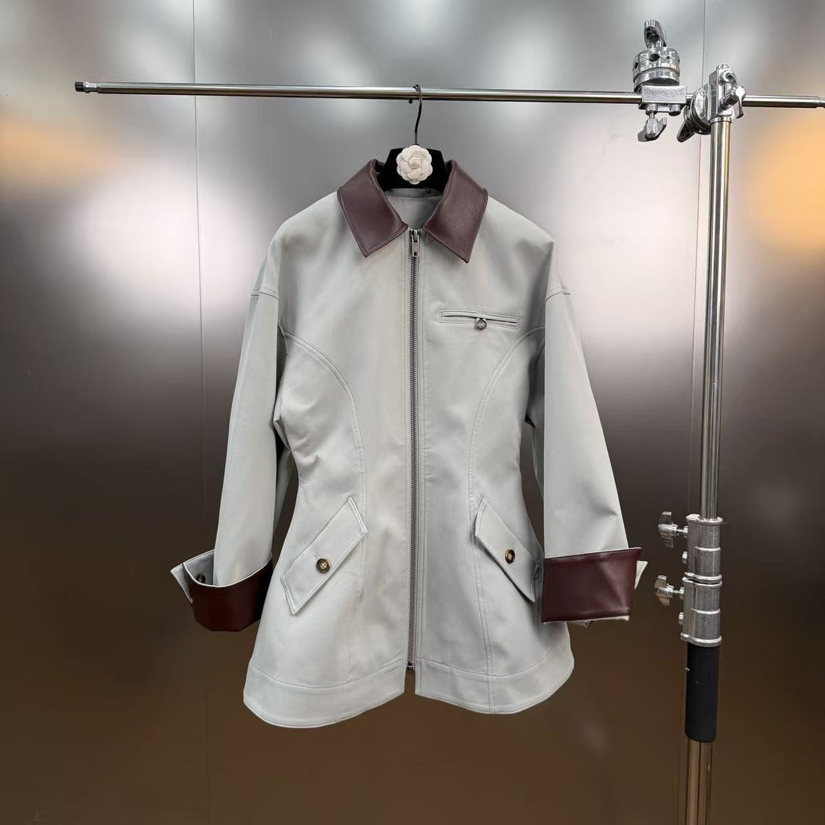 Ottilie Contrast-Collar Jacket