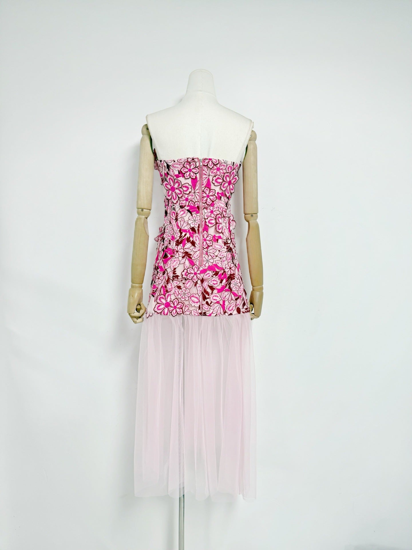 Verbena Guipure Lace and Tulle Maxi Dress