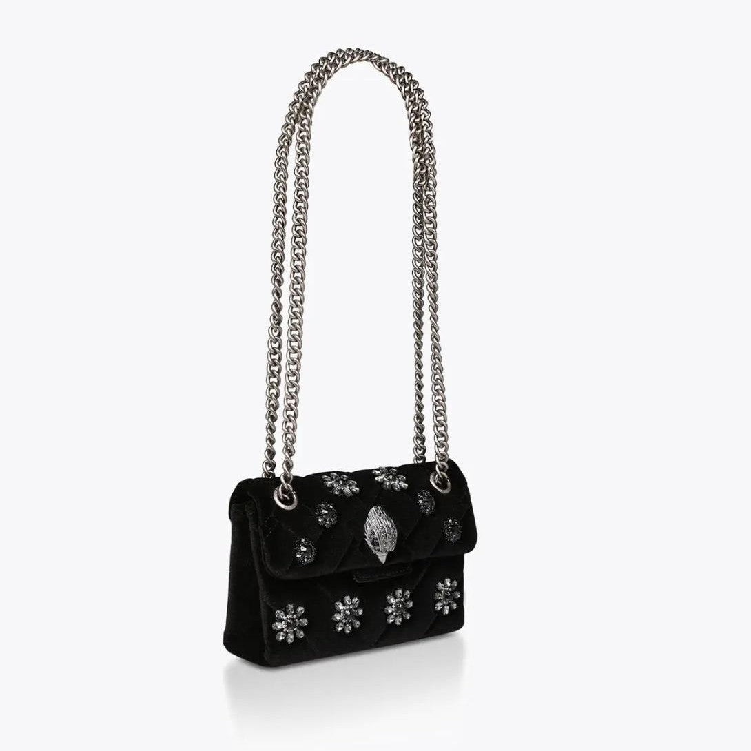 Aurelie Jeweled Velvet Chain Bag
